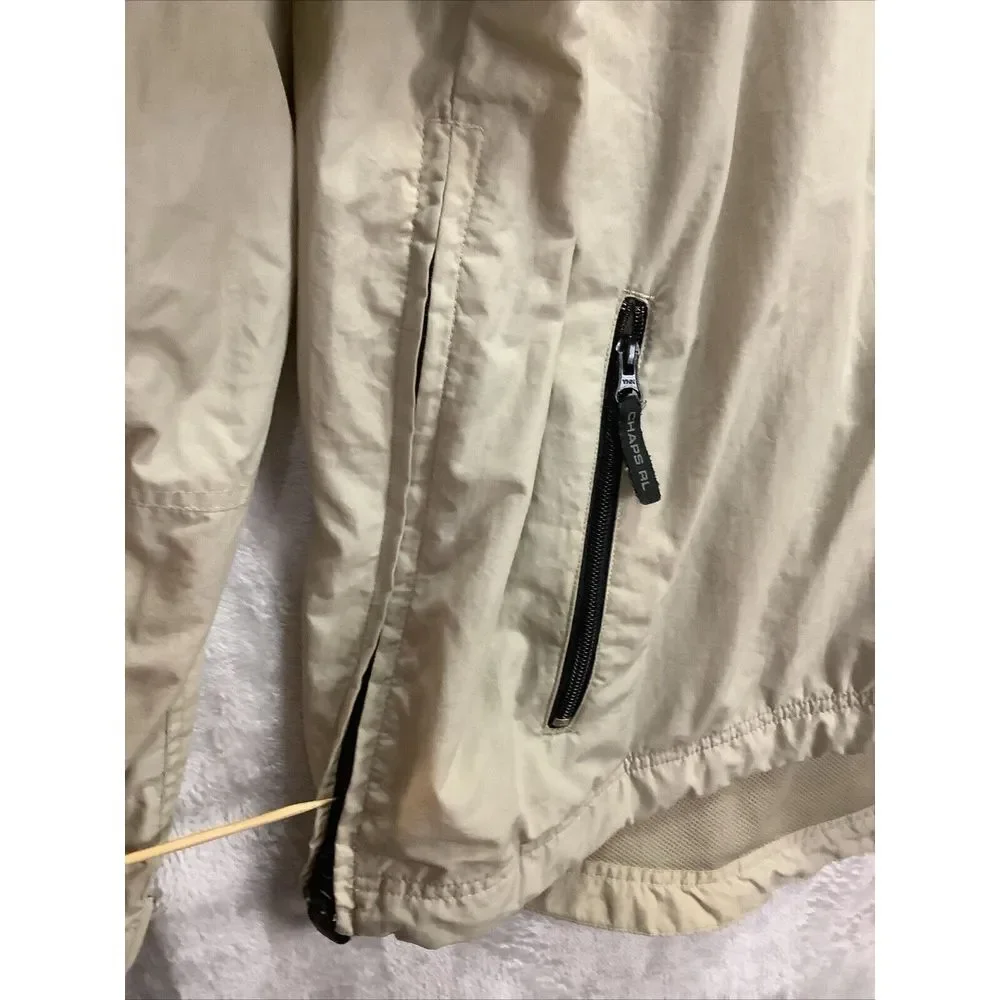 Vintage Chaps Ralph Lauren Windbreaker Hoodie Pullover Size XL W Side Zip
